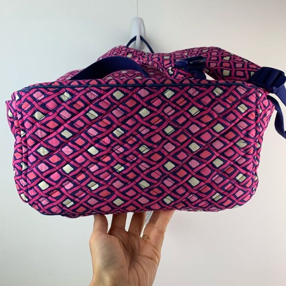 NWT Vera Bradley Campus Backpack Katalina Pink Diamond s back to school - Picture 6 of 11